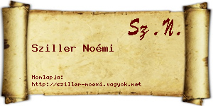 Sziller Noémi névjegykártya